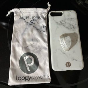 iPhone 6 / 7 / 8 Plus Loopy Case White Marble